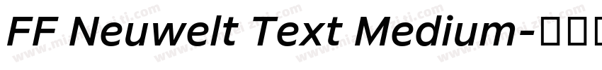 FF Neuwelt Text Medium字体转换